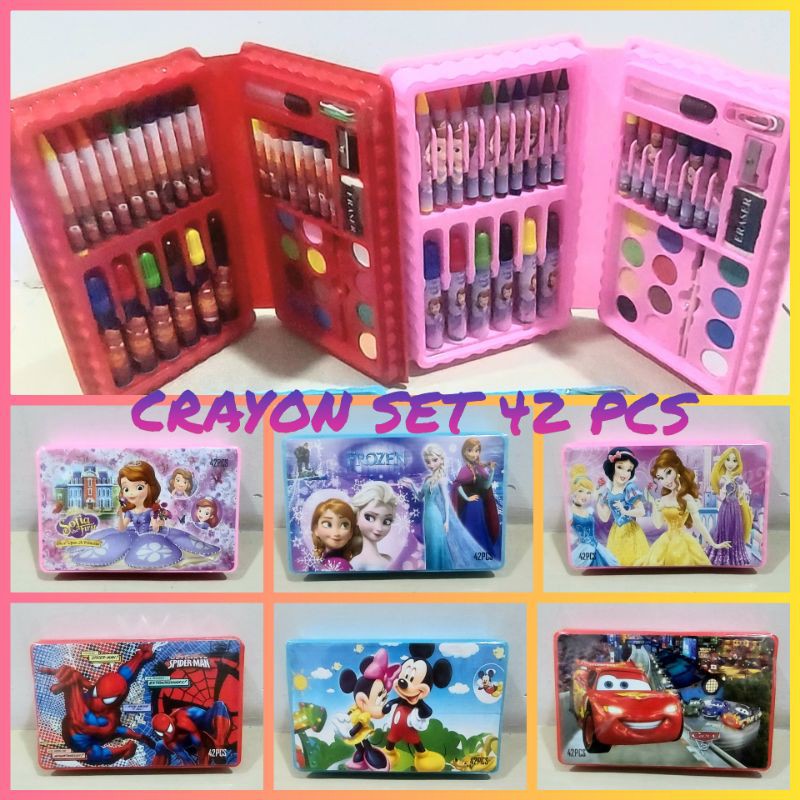 

Crayon Mewarnai Set isi 42 pcs Karakter Kartun