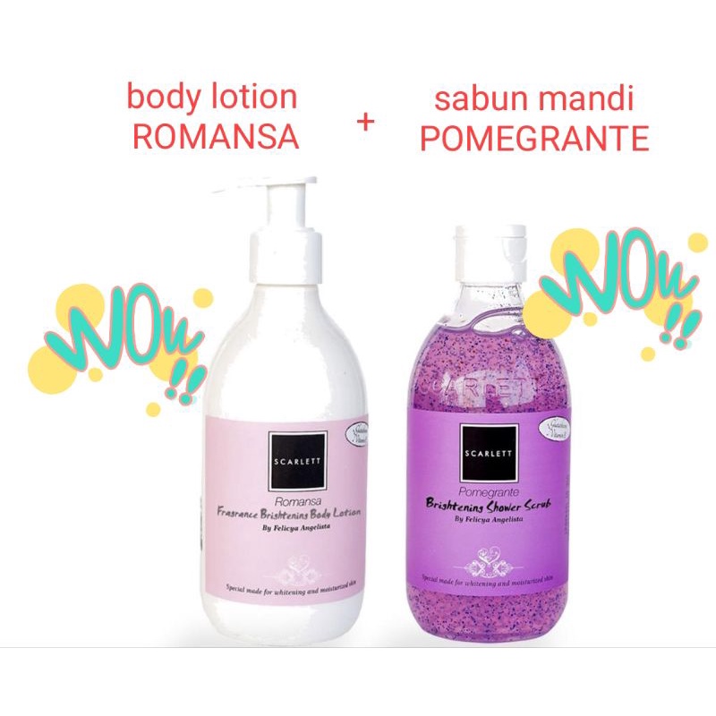 scarlett brightening POMEGRANTE+BRIGHTENING BODY LOTION ROMANSA