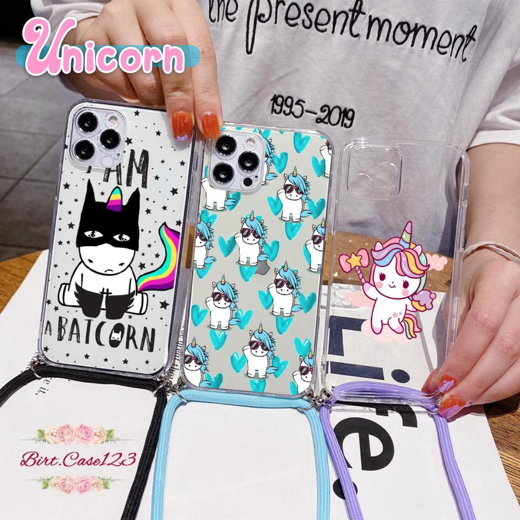 Softcase Slingcase Lanyard Bening UNICORN Infinix Note 8 Hot 9 Play X680 X682 10 Lite BC5686