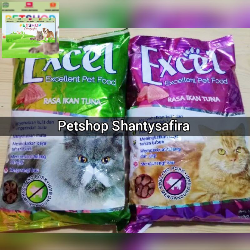 EXPEDISI : MAKANAN KUCING EXCEL IKAN / EXCEL DONAT / EXCEL AYAM 20 KG / 20KG