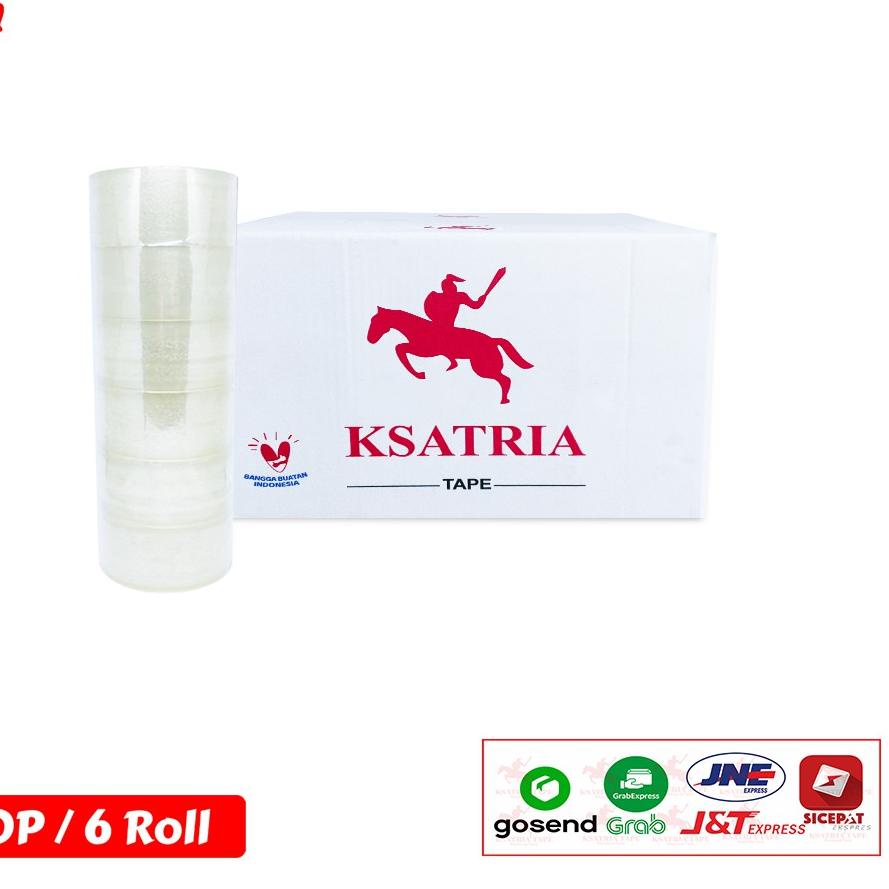 

Beli Segera Lakban OPP Tape / Lakban Bening KSATRIA Tape 60 Yard (1 Slop) OD0...