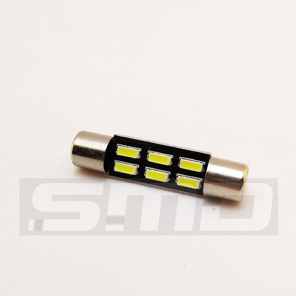 Lampu LED 6 titik Kabin/Plafon/Sun Visor/Sunvisor/Monitor TV Mobil Festoon SMD 3014/4014