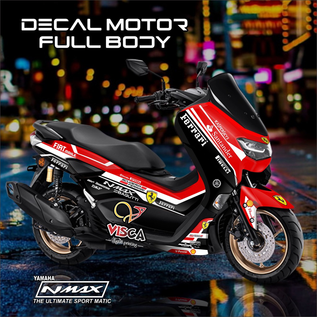 Decal Nmax 2020 Decal Nmax Full Body Dekal Nmax Stiker Nmax 2020 Full Body Ferrari