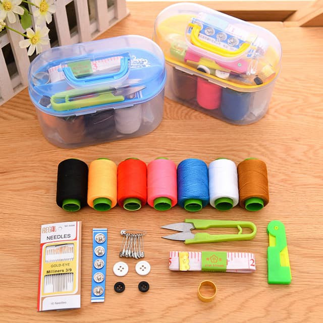 Set Peralatan Benang Jarum Sewing Box 120set Multifungsi Set Alat Jait