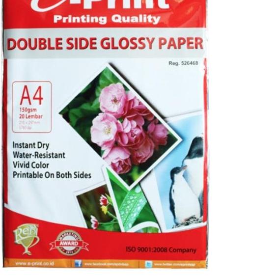 

✵ Eprint Photo Paper Double Side Glossy A4 150gsm ♂