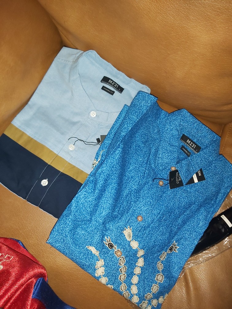 M231 Kemeja Pria Batik Panjang Biru 1697