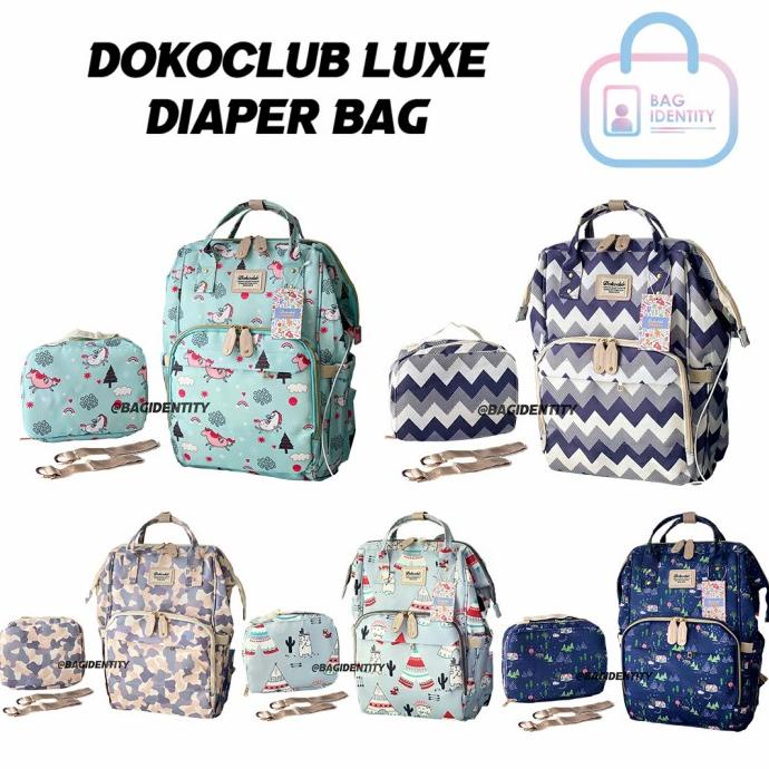 Tas Dokoclub Motif Import Diaper Bag Backpack Ransel Perlengkapan Bayi Bag New