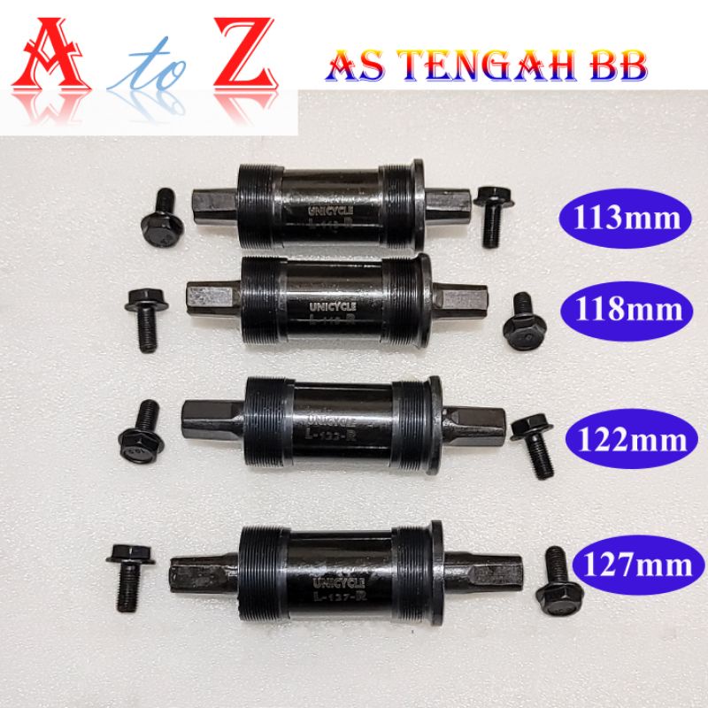bottom bracket bb sepeda unicycle/bb axle kotak bearing/as tengah bb sepeda