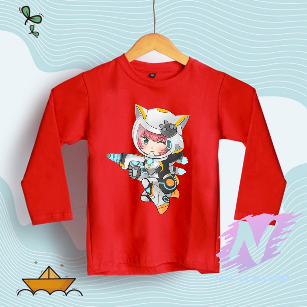 KAOS KIMMY HERO MOBILE LEGEND BAJU KAOS ANAK LENGAN PANJANG KIMMY CHIBI