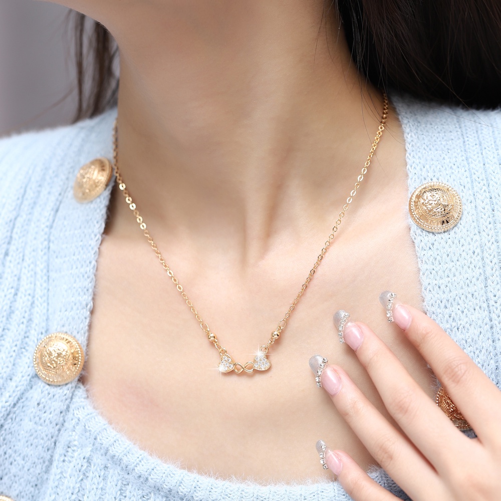 ✨D.G.C✨✅COD Kalung Titanium Wanita Cinta Love Kalung Anti Karat Aksesoris Fashion Kalung Perhiasan Emas D001