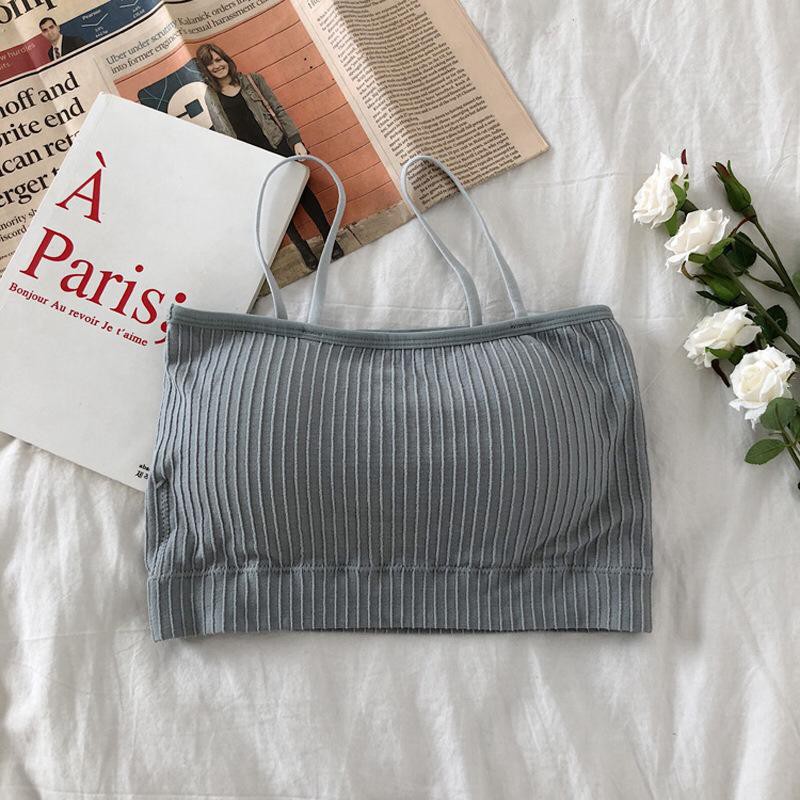 RV® Bra Cewe Kemben Seamless Pakain Dalam Wanita Crop Top Bralette 1012-GRAY