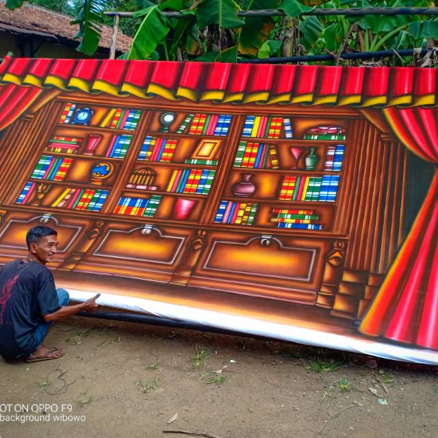 Background foto wisuda ukuran 3x5 meter