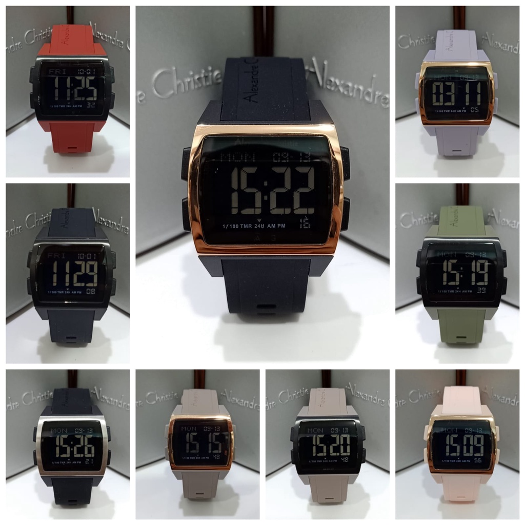 Jam Wanita Digital Alexandre Christie AC9343 AC 9343 Original Garansi Resmi Alexander Christie
