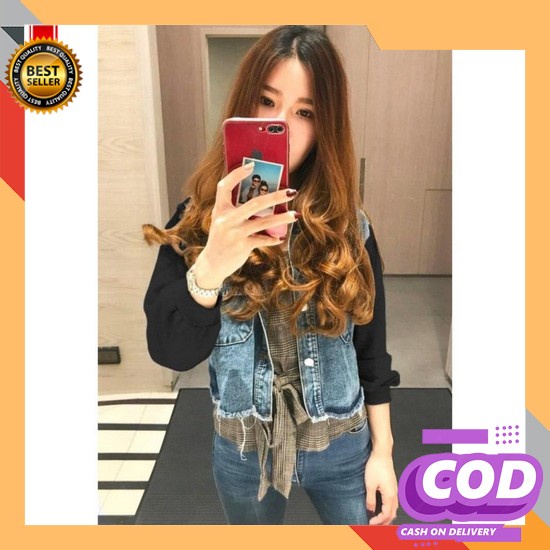 Jaket Denim Melar Stretch Big Cewek Wanita Levis Oversize Jumbo M Bb11 Myredo - Jaket Jeans Wanita