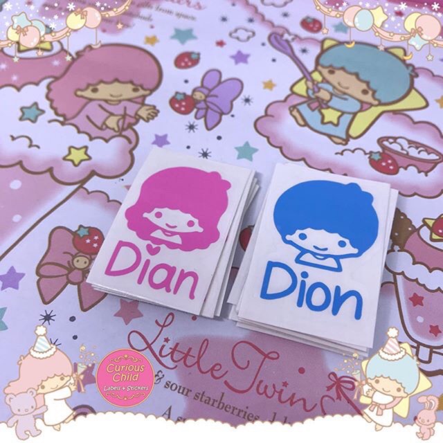 

Small character waterproof cutting stickers & iron on label (swipe untik pilihan design)