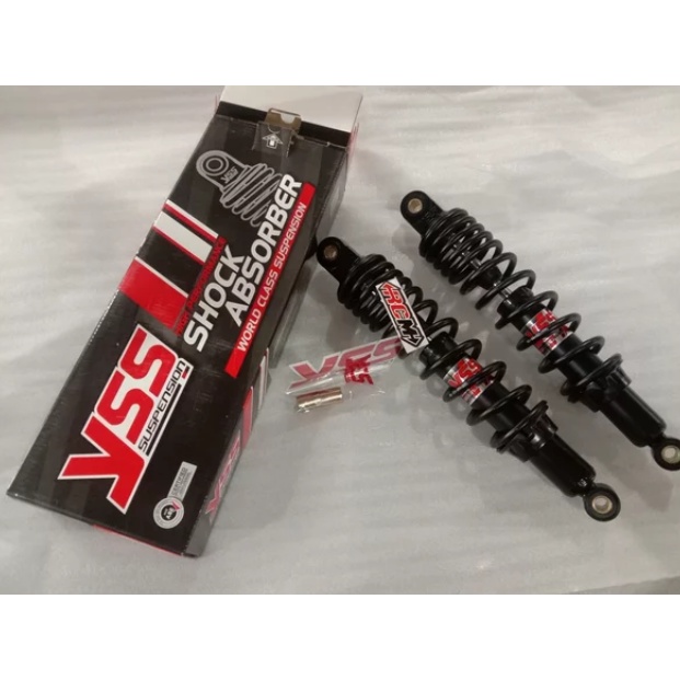 SUSPENSI SUSPENSION PEREDAM KEJUT ABSORBER SHOCKBREAKER SHOCK BREAKER SHOCK SKOK SOK BLK BLKG BELAKANG TOP PRIME 320MM 320 MM MERAH RED BLACK HITAM CHROME RXKING RX KING SUPRA TIGER ORI ORIGINAL YSS