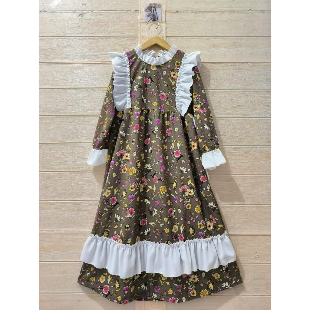 MOMOGI - GAMIS MAXI ANAK PEREMPUAN FLORAL FELYCIA / VOXY PREMIUM / Usia 5-13thn