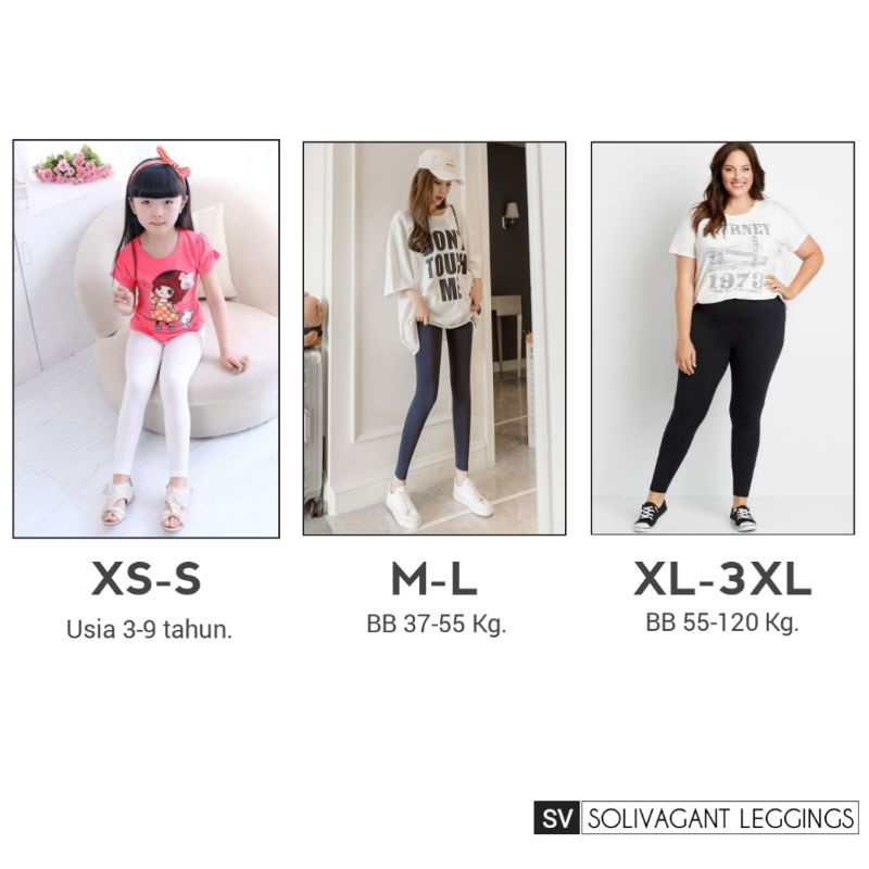 Legging Panjang Spandex Premium Size XS~3XL