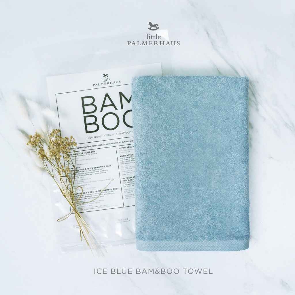LITTLE PALMERHAUS - HANDUK BAYI BAMBOO / BAM & BOO (SIZE : 60x120)-ICE BLUE