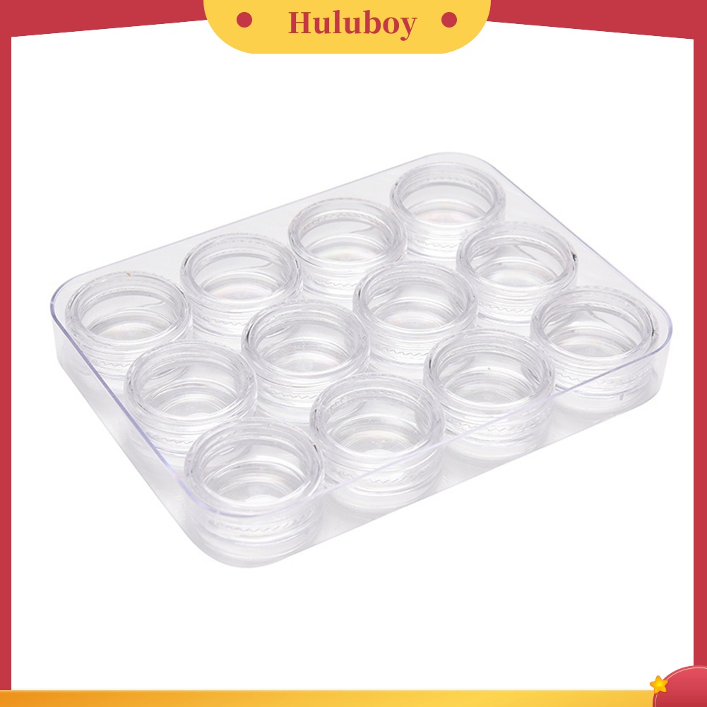 Huluboy Huluboy♡ Kotak Tempat Menyimpan Perhiasan Bunga Kering Model Transparan Dengan 12 Kisi