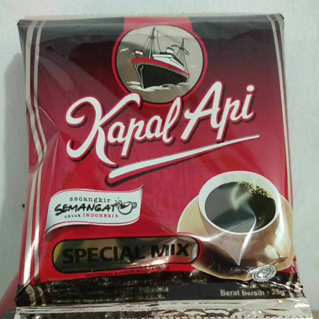 

Kopi kapal api special mix kopi+gula, 25 gr x10