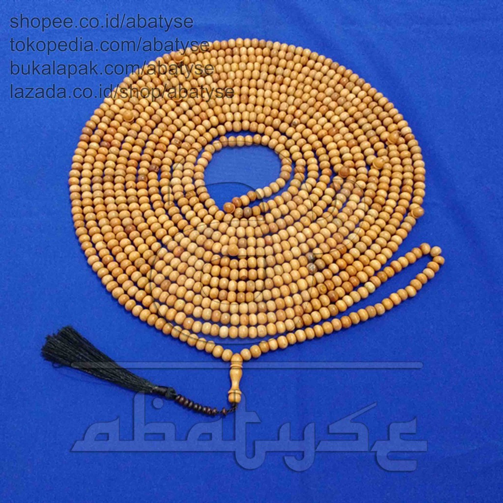 Tasbih 1000 Butir Asli Kayu Walikukun - Tasbih 1000 Butir Kuning - Tasbih Kayu Walikukun 1000 Butir