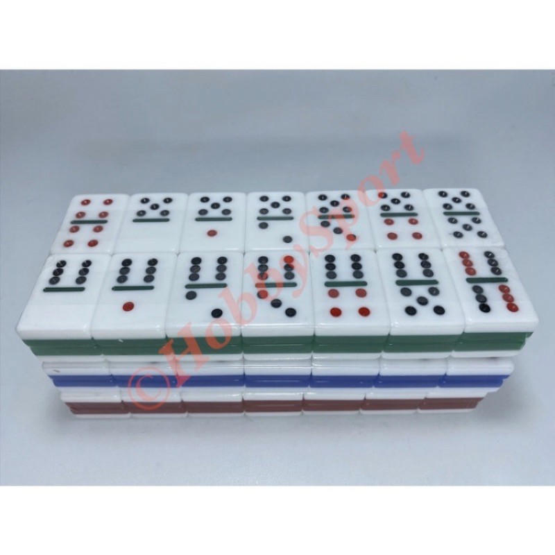 Domino Dam Batu Akrilik Impor Gaple / Set Board Game Balok Tebal
