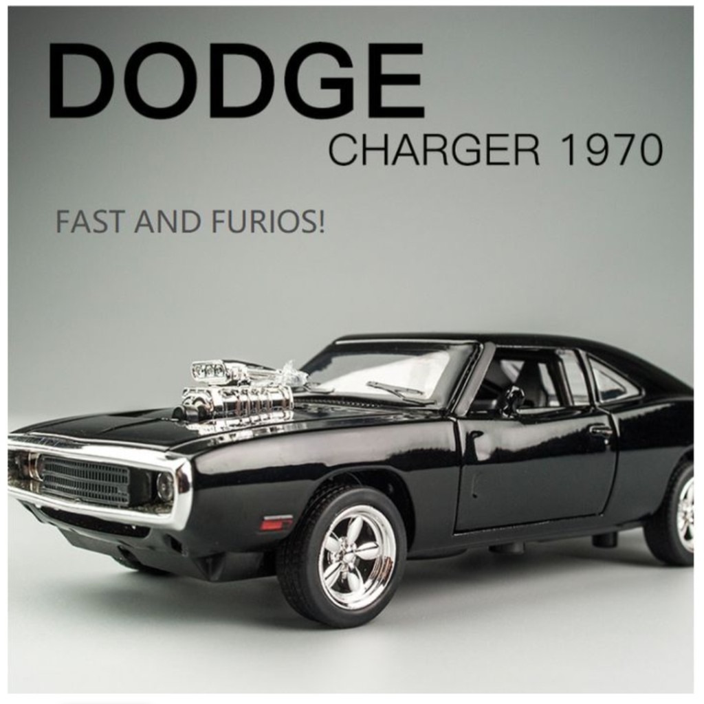 Diecast mobil Fast Furious Dodge Charger 1970 Miniauto Original 1:32 TOP MODEL METAL COLLECTION