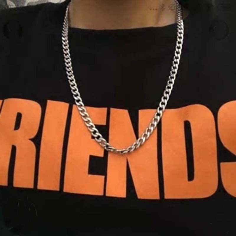 Stainless Steel Chain Necklaces for Women Men Long Hip Hop Necklace on The Neck Fashion Jewelry Accessories Friends Gifts