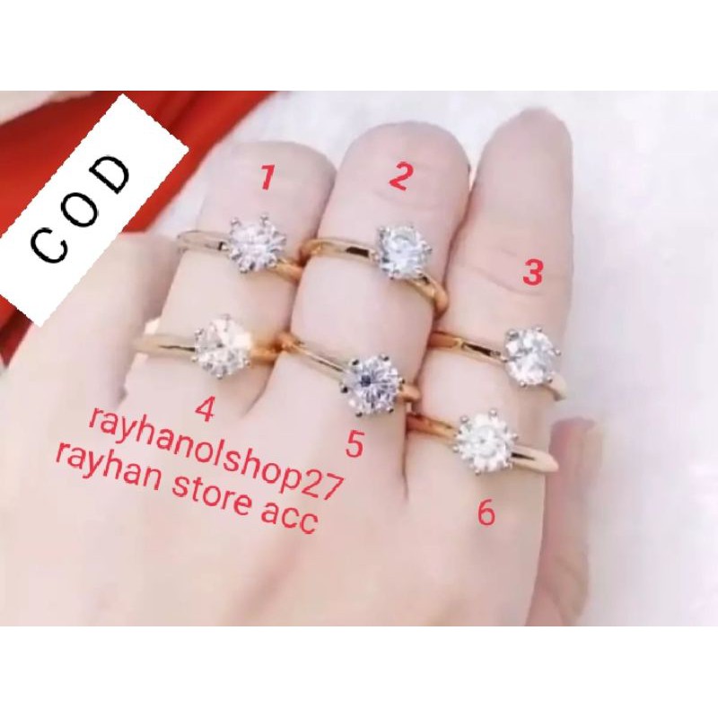 CINCIN XUPING DEWASA MATA SATU-GOLD PLATED TERMURAH DAN MEWAH