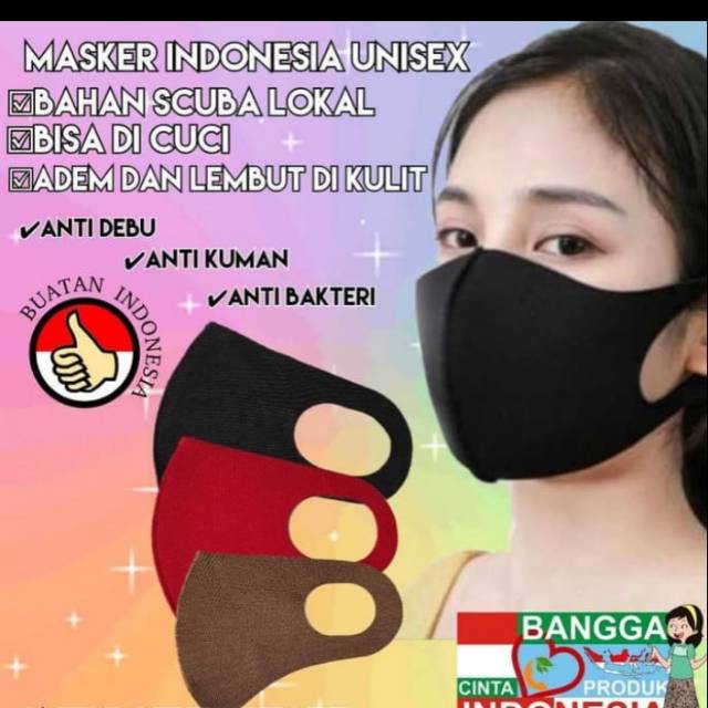 Masker Kain Scuba warna tidak bisa pilih