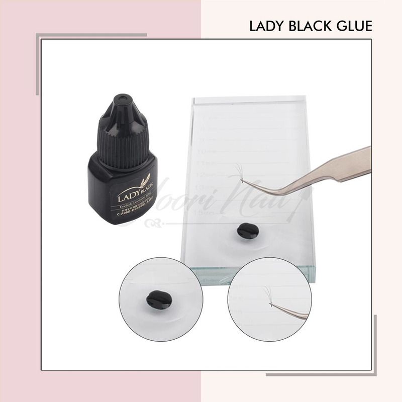 Ladyblack glue eyelash extension lem bulumata extension lady black pouch