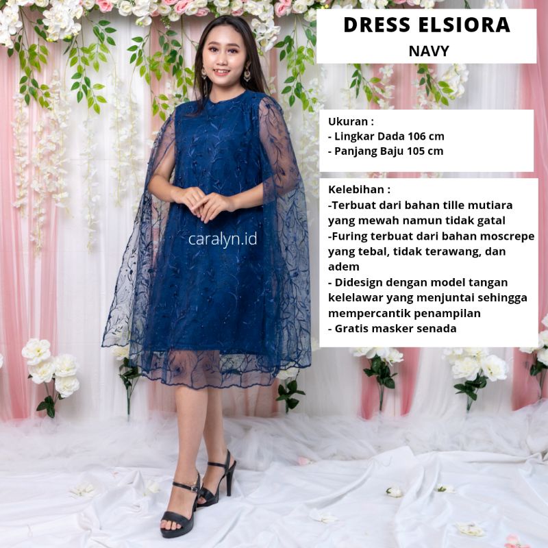 DRESS KONDANGAN WANITA DRESS BRUKAT ELSIORA