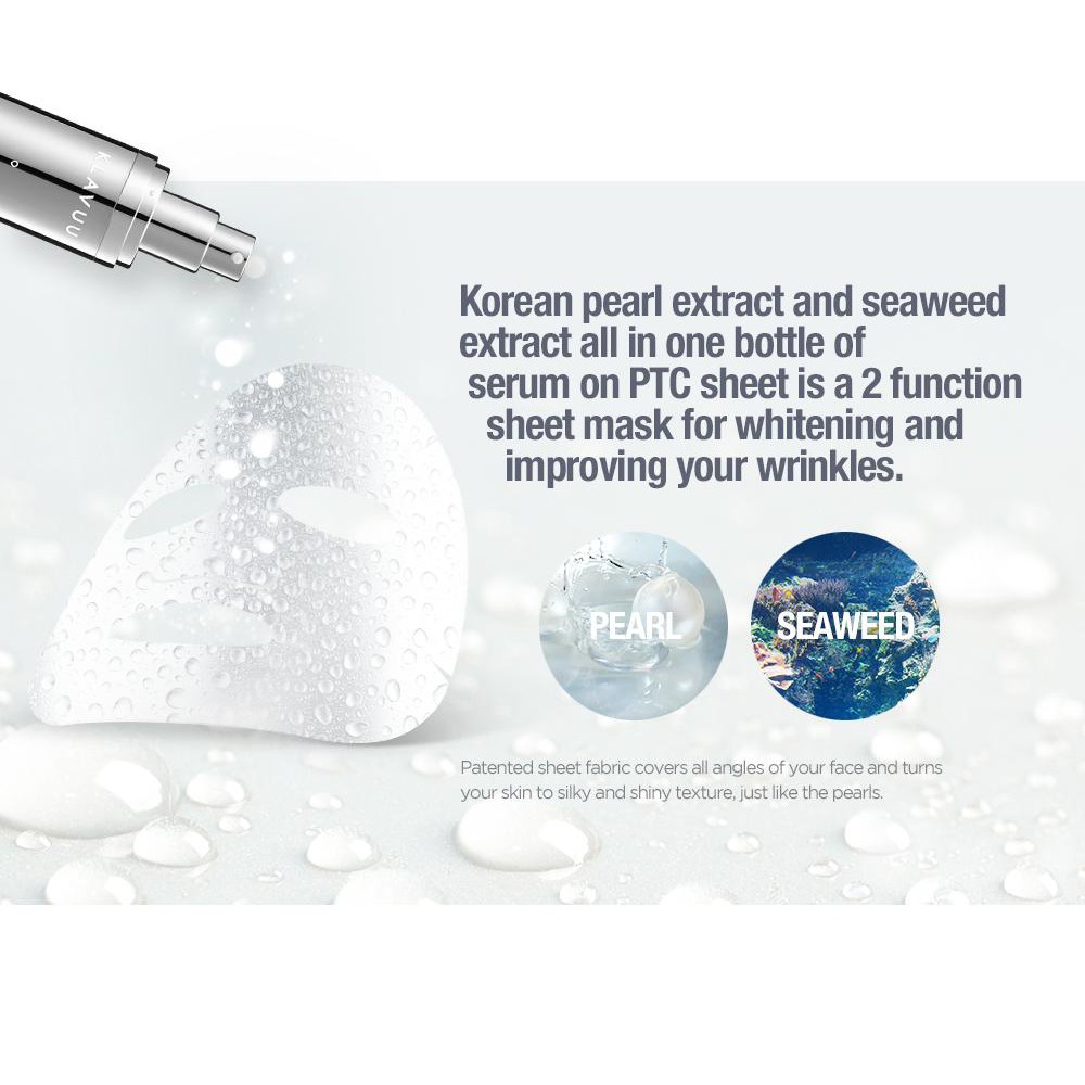 ❤️Glamouroseshop❤️KLAVUU BPOM Enriched Divine Pearl Serum Mask (27 gr x 5 EA)