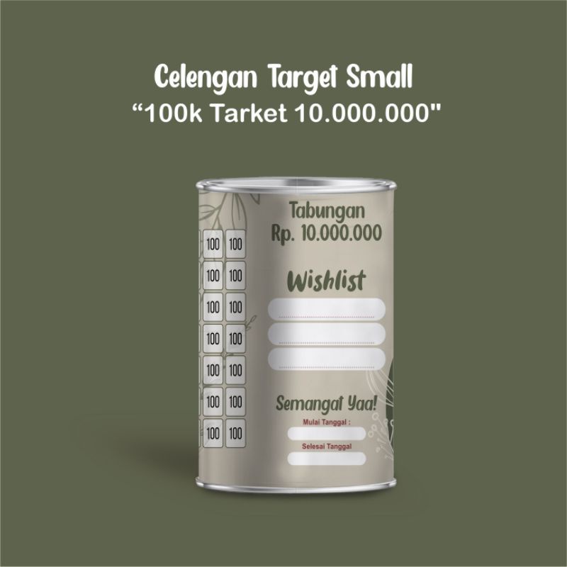 CELENGAN TARGET BUKA TUTUP ATAU PERMANEN MURAH CELENGAN VIRAL TIKTOK SMALL CELENGAN TABUNGAN SEDEKAH SUBUH-100 RIBU TARGET 10JT