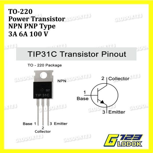 Transistor Switching Power Amplifier TR TIP 31 32 41 42 C NPN PNP
