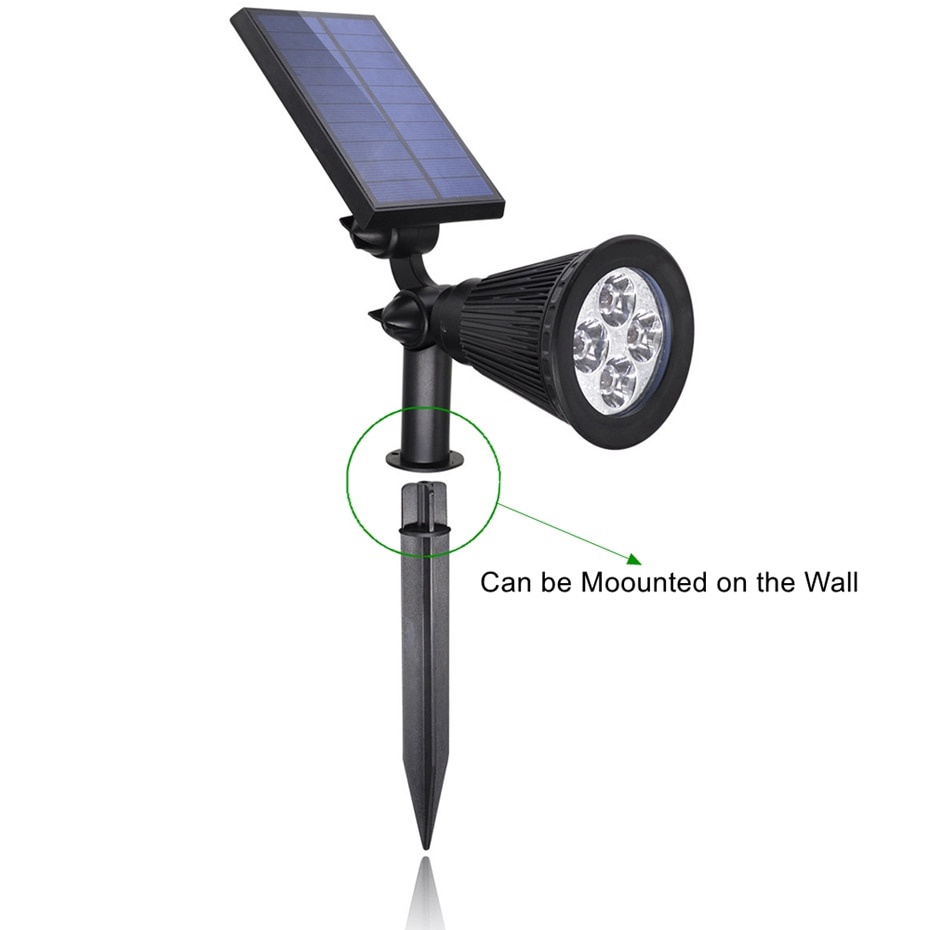 Lampu LED Taman Energi Solar Panel 4 - Lampu Sorot Dinding LED