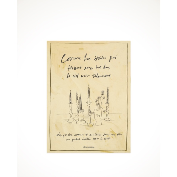 

Hotel paris chill /Lit Candles Postcard / KOREA