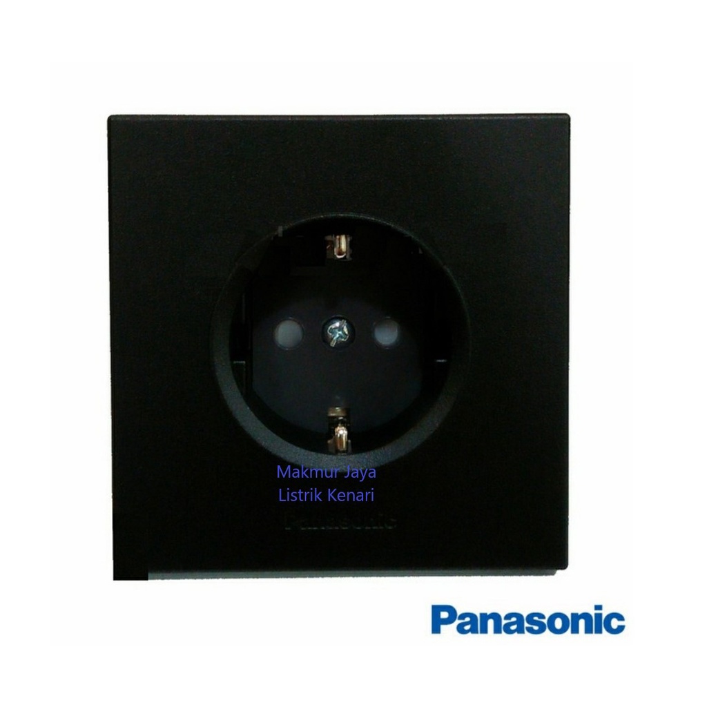 Panasonic Stop Kontak Arde CP WESJP1121 Style Black / Hitam