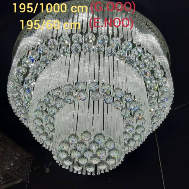 Lampu plafon kristal Led