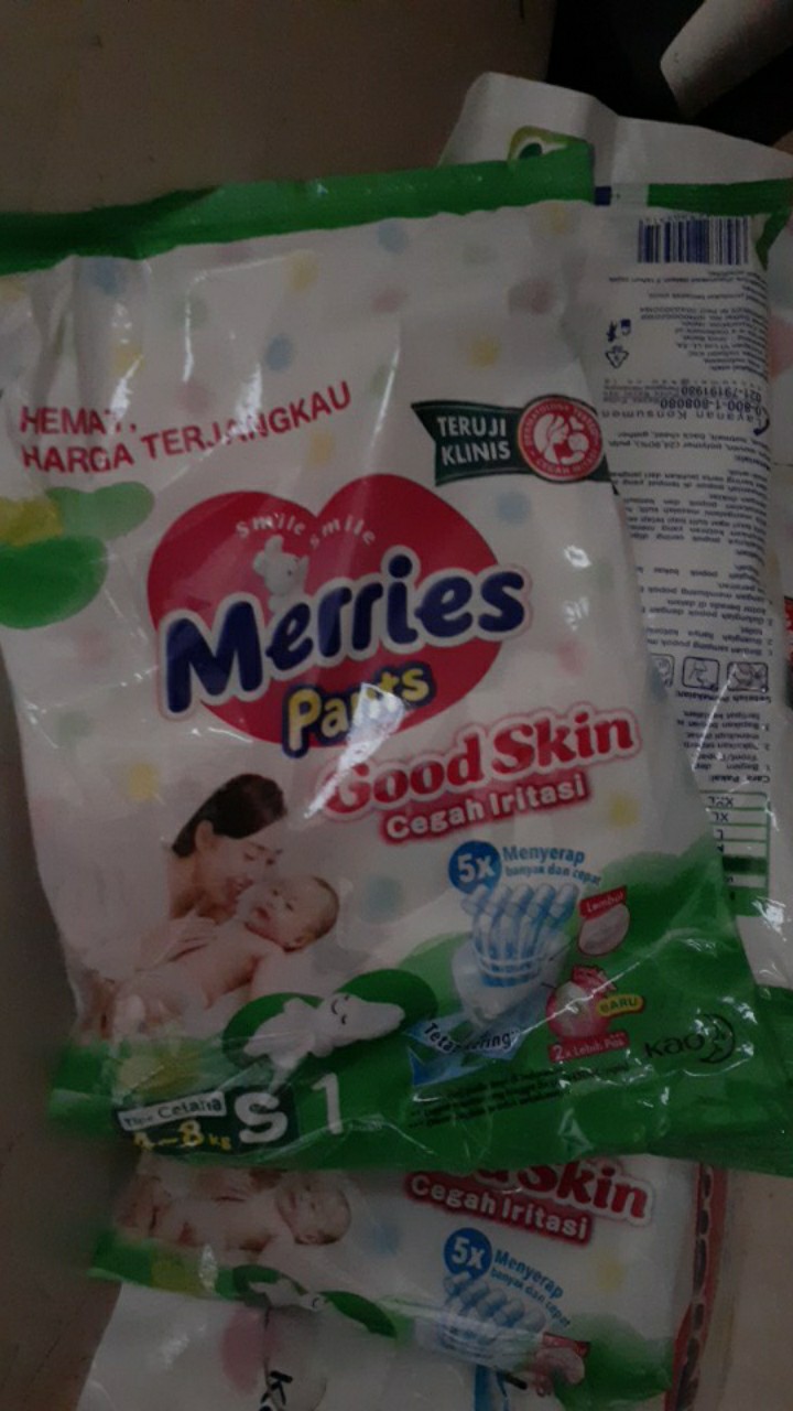 6pcs Popok Baby Merries Pants Size S Atau M Atau L
