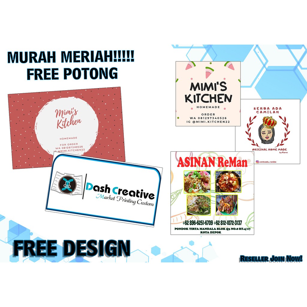 (FREE BONUS) Cetak Sticker Custom A3+ Murahh Cetak Sticker Makanan Murah