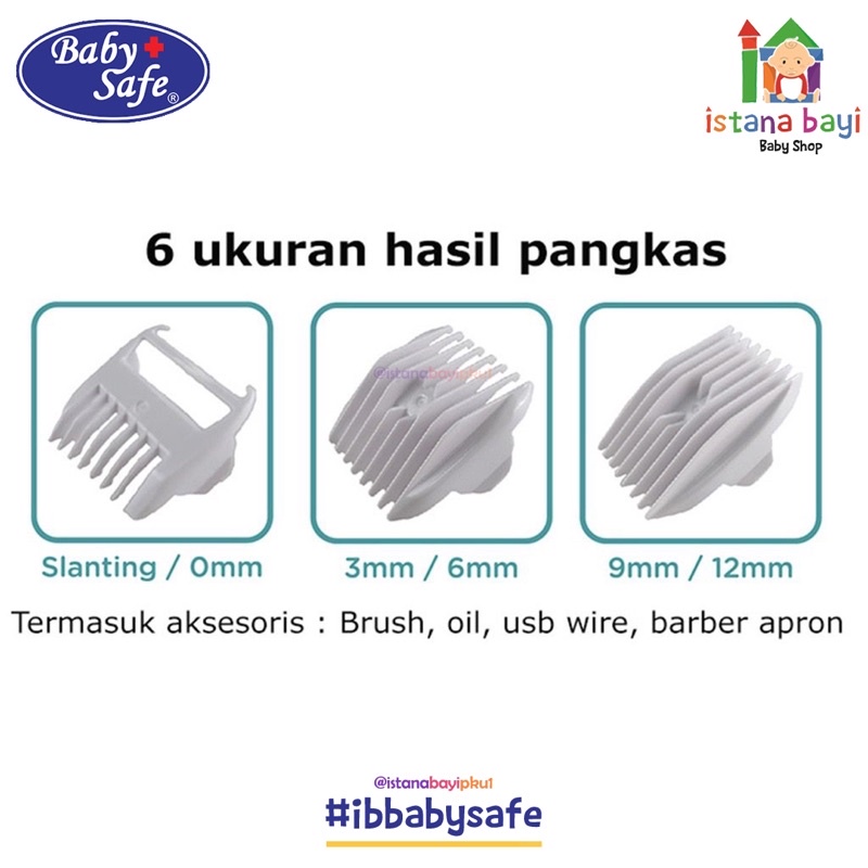 Baby Safe Hair Trimmer HT001 / Alat Cukur Rambut Bayi