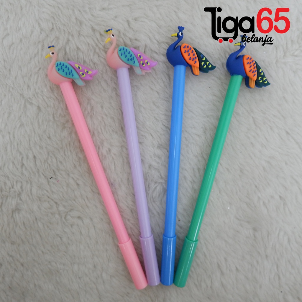 365 GEL PEN #41156 Pulpen Gel Bahan Rubber Karakter Fancy