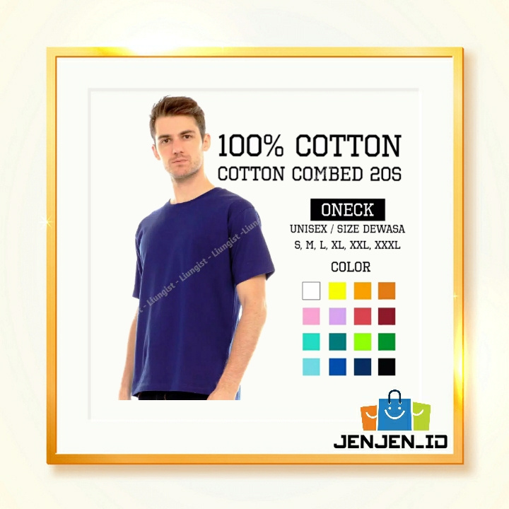 Kaos Polos Combed 20s - Navy