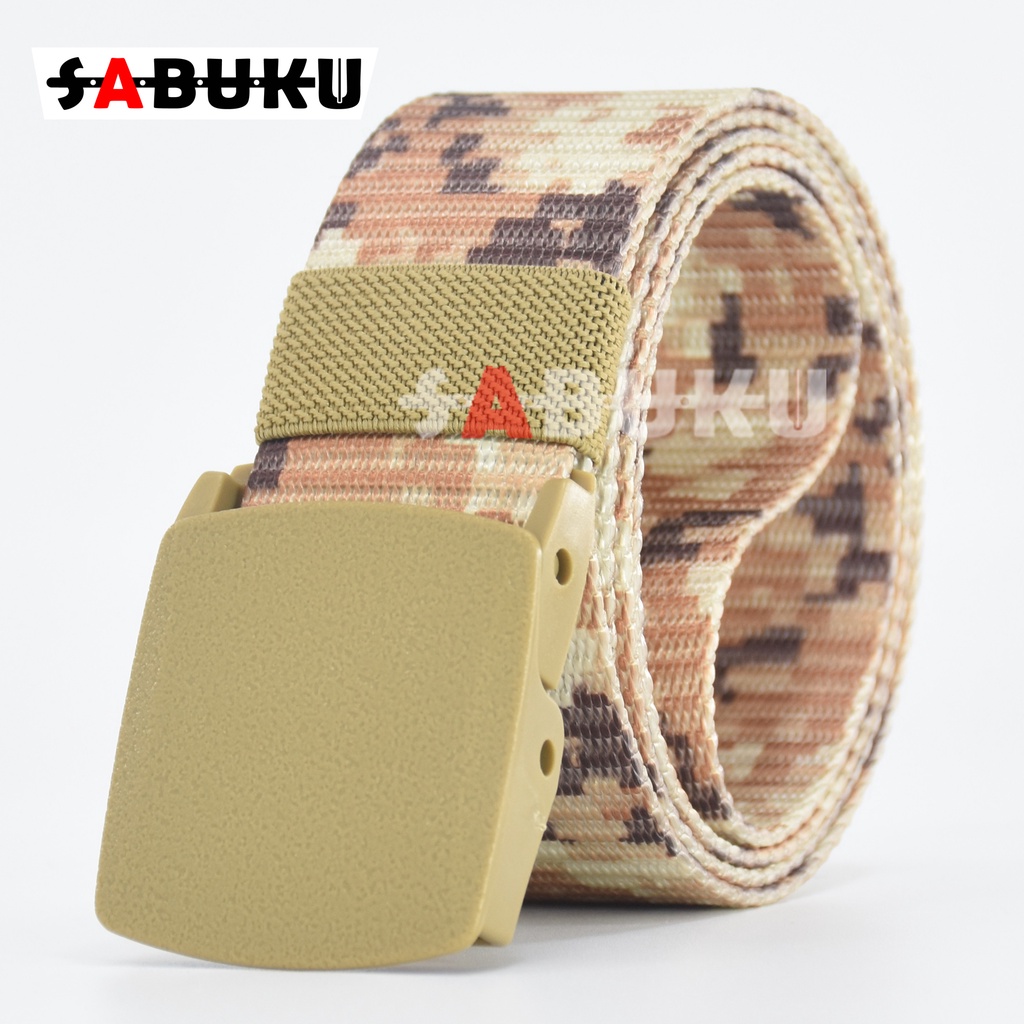 Ikat Pinggang Kanvas Pria Kepala Anti X-RAY Army Corak Abri Men Belt - 066