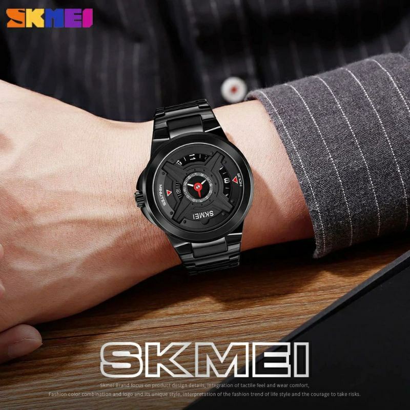 SKMEI 1699 JAM TANGAN PRIA ANALOG TALI STAINLESS