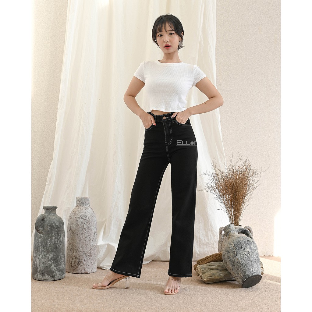 OSSO JEANS - Fiona Kulot Jeans Hitam List