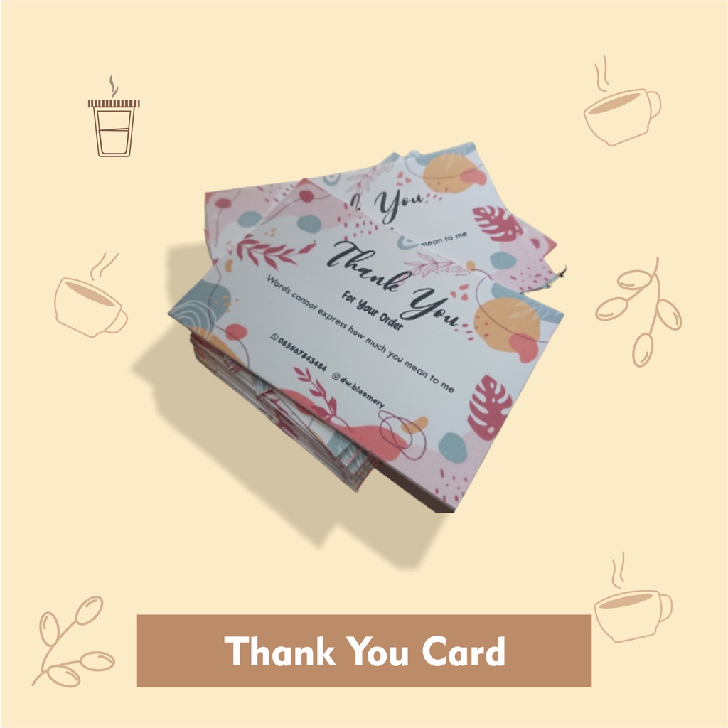 

Thank You Card, Kartu Ucapan Terimakasih Custom Full Color