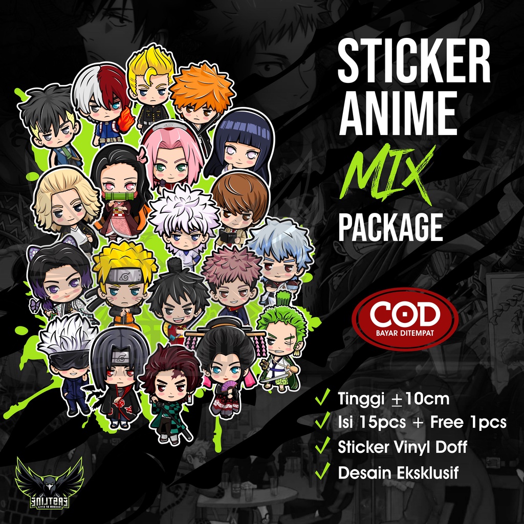 

Stiker Karakter Sticker Lucu Chibi Anime Cute Gemoy Mix Package Bahan Vinyl Laminasi Doff Lebih Awet Tahan Lama Isi 15
